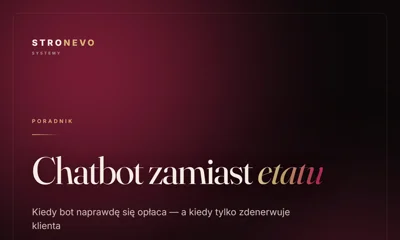 Chatbot zamiast etatu